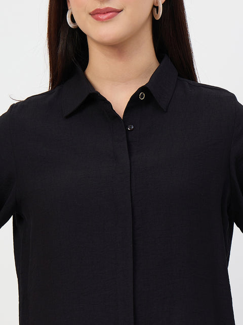 Madame Black Rayon-Blend Shirt