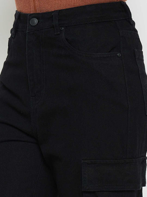 Madame Black Wide Leg Palazzo Pants