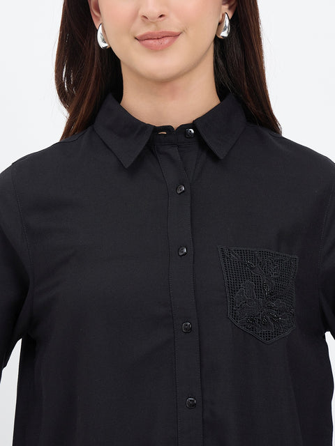 Madame Black Viscose Co-ord Set