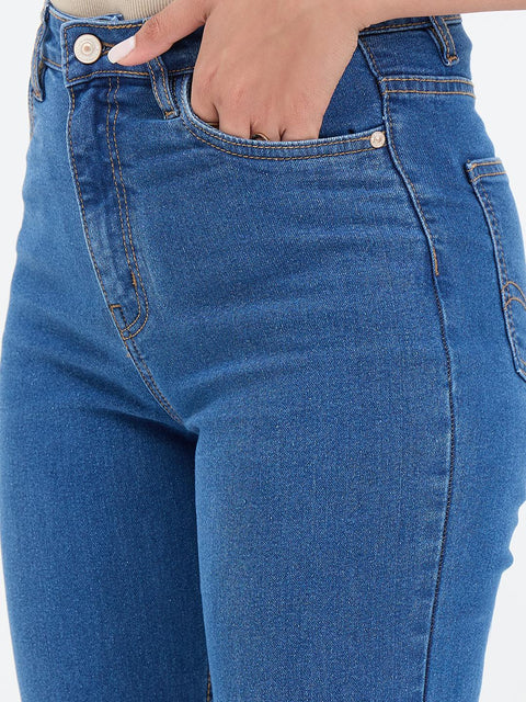 Madame Mid Blue Straight Fit Jean