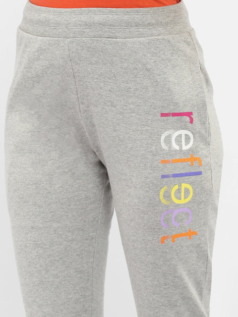 mSECRET Typography Grey Elasticated Waist Capri