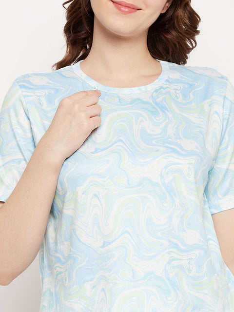 mSECRET Skyblue Roundneck Nightsuit