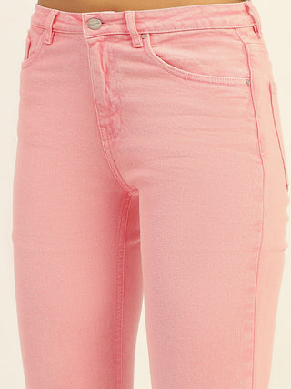 Madame Mid Rise Cotton Pink Denim