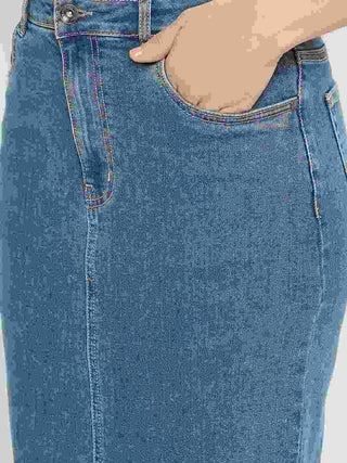 Madame Light Blue Denim Skirt