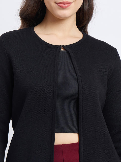 Madame Feather Trim Black Shrug