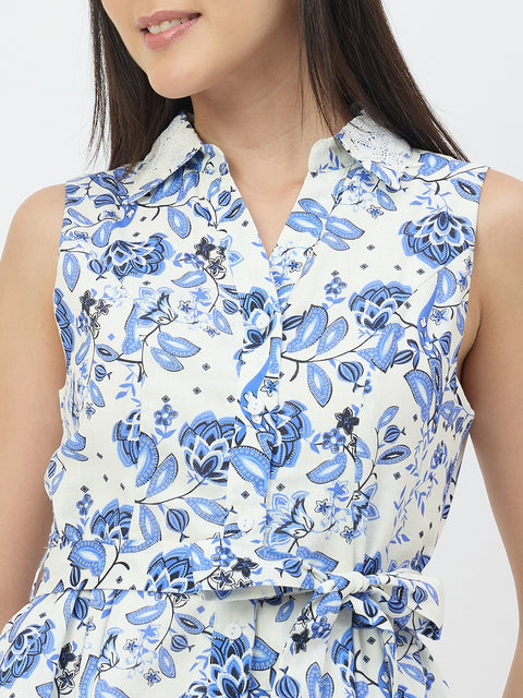 Madame Off-White Cotton-Blend Dress