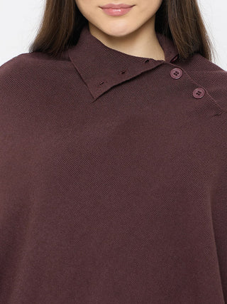 Madame High Neck Pullover Brown Shrug
