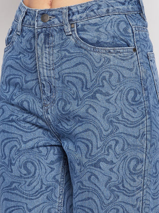 Madame Blue Printed Denim