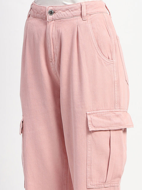 Madame Relax Fit Pink Cargo Pants