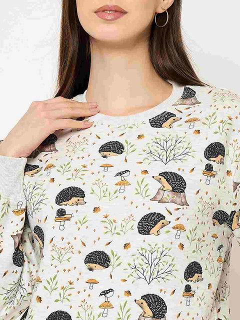 mSECRET Ecru Cotton Night Suit