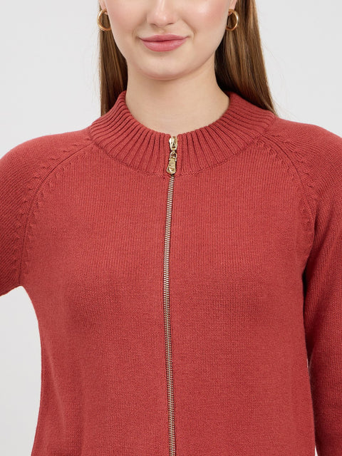 Madame Blush Zipper Sweater