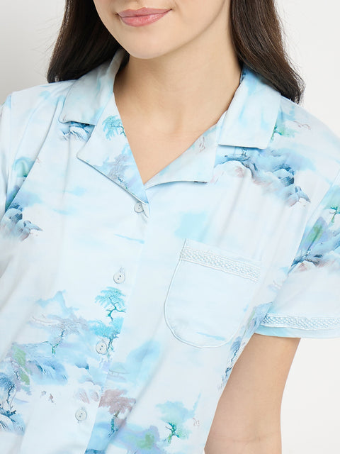 mSECRET Sky Blue Night Suit