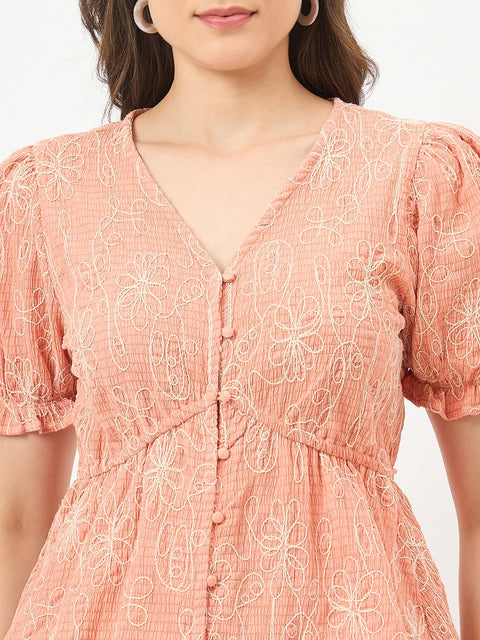 Madame Coral Rayon-Blend Half-Sleeve Top