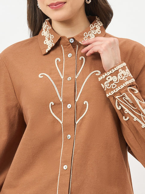 Madame Brown Embroidered Co-ord Set