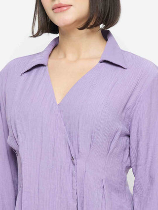 Madame Tie Knot Lilac Wrap Top