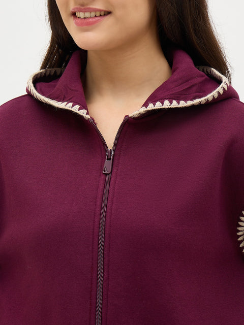 Madame Wine Cotton Sweatshirt