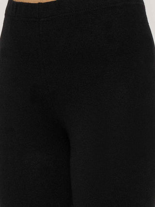 Madame Skinny Fit Solid Black Tights