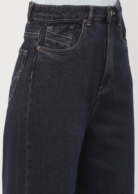 Madame High Rise Carbon Blue Wide Leg Jeans