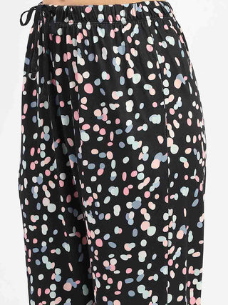 mSECRET Printed T-Shirt with Pajamas Nightsuit Set