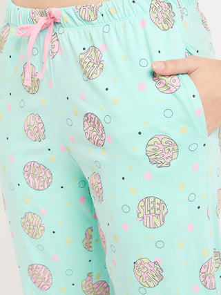 Msecret Aqua Cotton 2 Pc Cotton Nightsuit