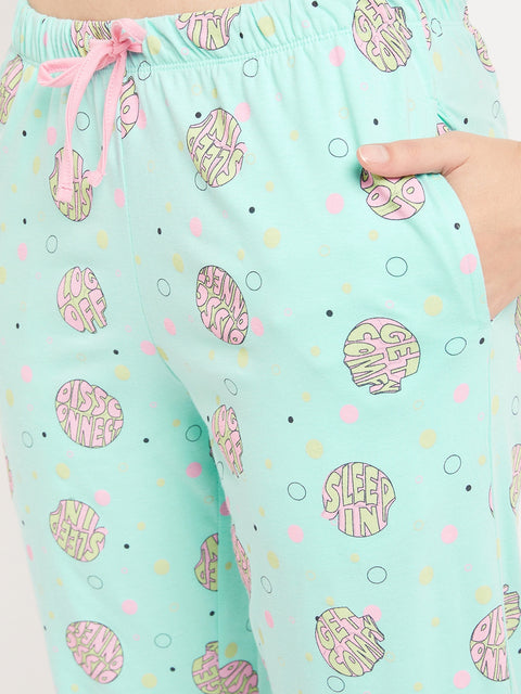 Msecret Aqua Cotton 2 Pc Cotton Nightsuit