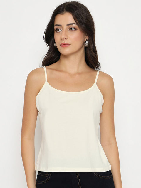 Madame Semi Sheer Cotton Blend Off-White Shirt