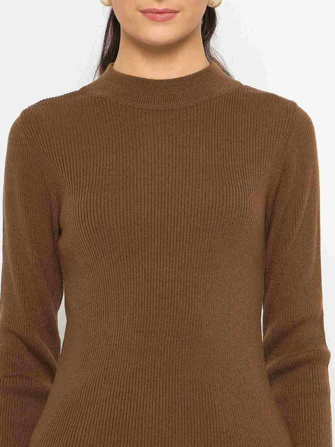 Madame Mock Neck Coffee Brown Skeeve