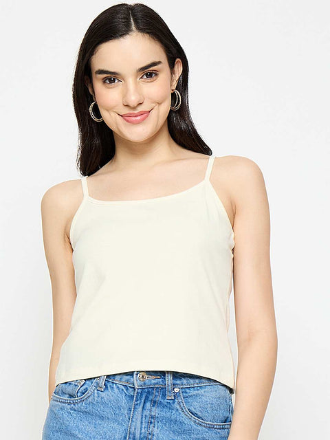 Madame Embroidered Semi Sheer Two Piece Ivory Top