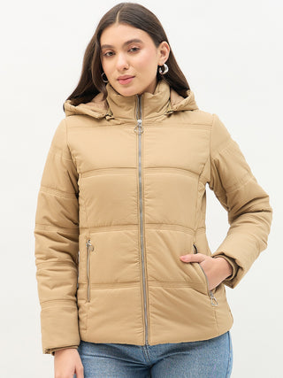 Madame Faux Fur Khaki Puffer Jacket