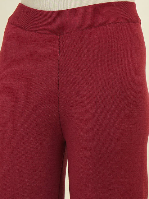 Madame Maroon Knit Co-ord Set
