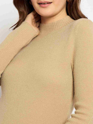 Madame Turtle Neck Full Sleeve Brown Sweater