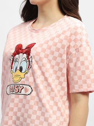Madame Disney Donald Duck Pink Cotton T-Shirt