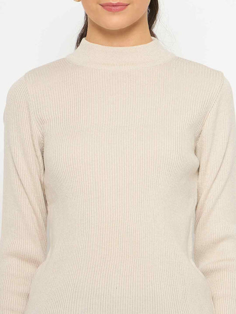 Madame Mock Neck Beige Skeeve