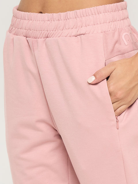 mSECRET Stitch Detailing Elasticated Waist Peach Track Bottoms