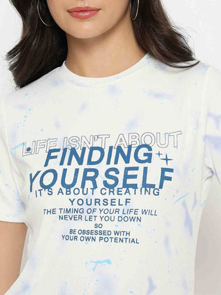 Madame All Over Print Blue T-Shirt
