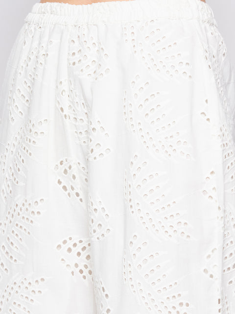Madame White Self Design Co-Ord Set