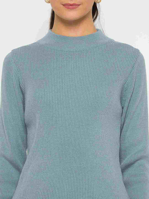 Madame Mock Neck Sky Blue Skeeve