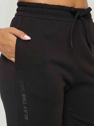 mSECRET Black Elastic Hem Cotton Joggers