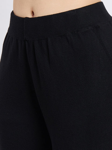 Madame Designer Black Knit Co-ord Set