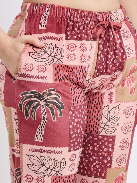 mSECRET Blush Printed Nightsuit