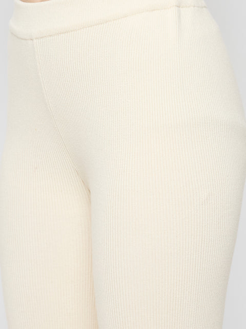 Madame Sleeveless Beige Cotton Co-ord Set