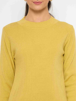 Madame Mock Neck Solid Yellow Skeeve