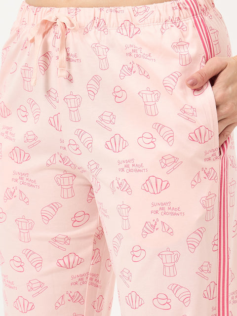 mSECRET Peach Cotton Night Suit