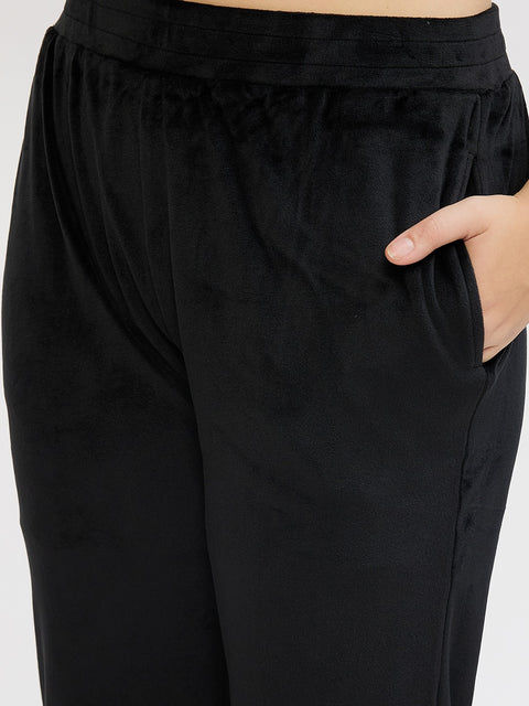 mSECRET Black Mock Neck Night Suit