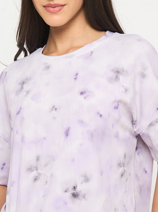 mSECRET Tie and Dye Top and Bottom Lavender Night Suit
