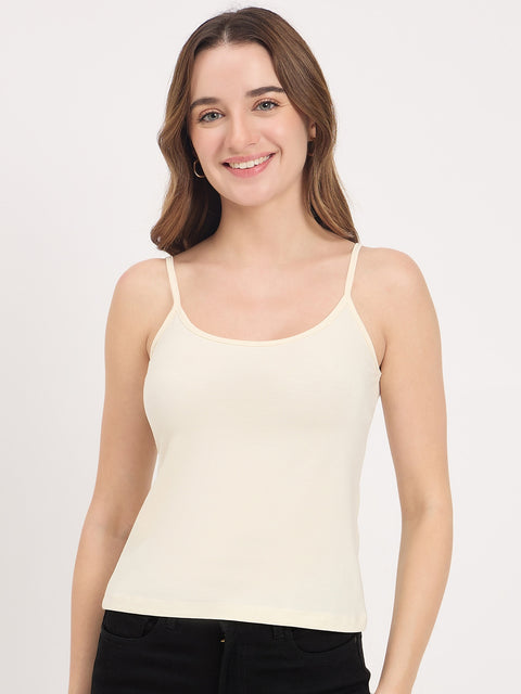 Madame Beige Printed Round Neck Half Sleeve T-Shirt