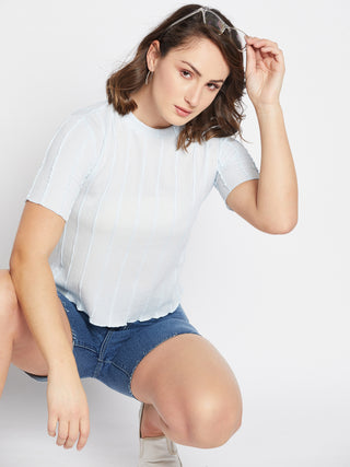 Madame Sky Cotton Striped Top