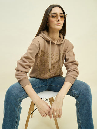 Madame Beige Cotton Blend Sweatshirt