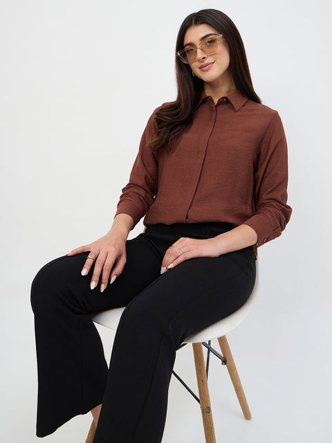 Madame Coffee Rayon-Blend Shirt