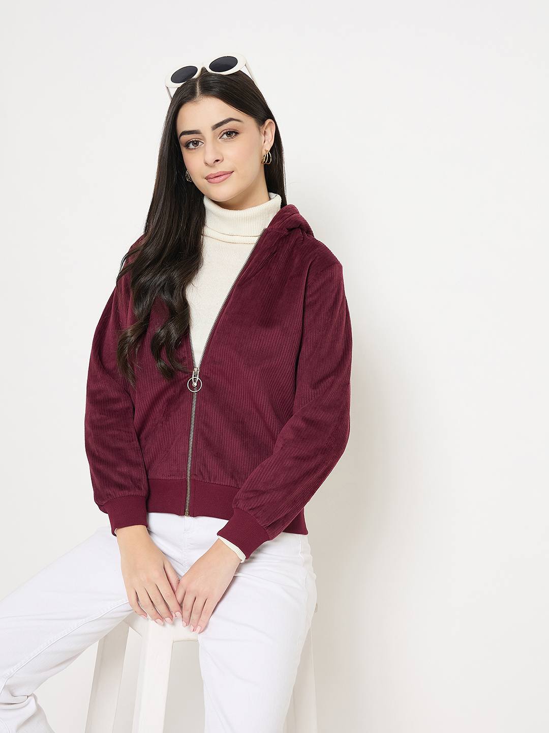 Madame Hooded Plum Sweatshirt color swatch